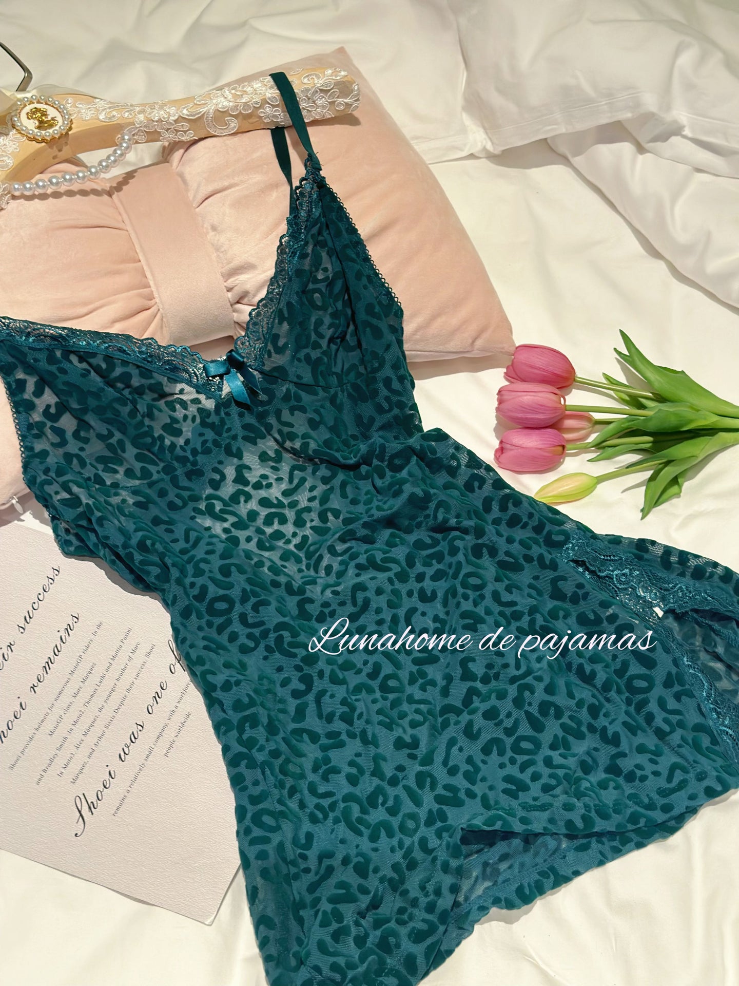 Pink Leopard Print Lace Trim Slip Dress – Sexy Sleepwear